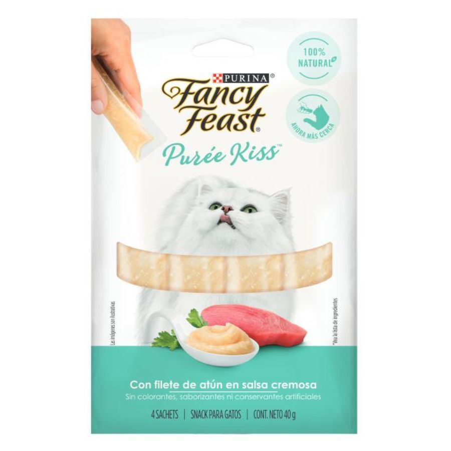 Snack líquido para gato Fancy Feast Purée Kiss Atún 40GR, , large image number null